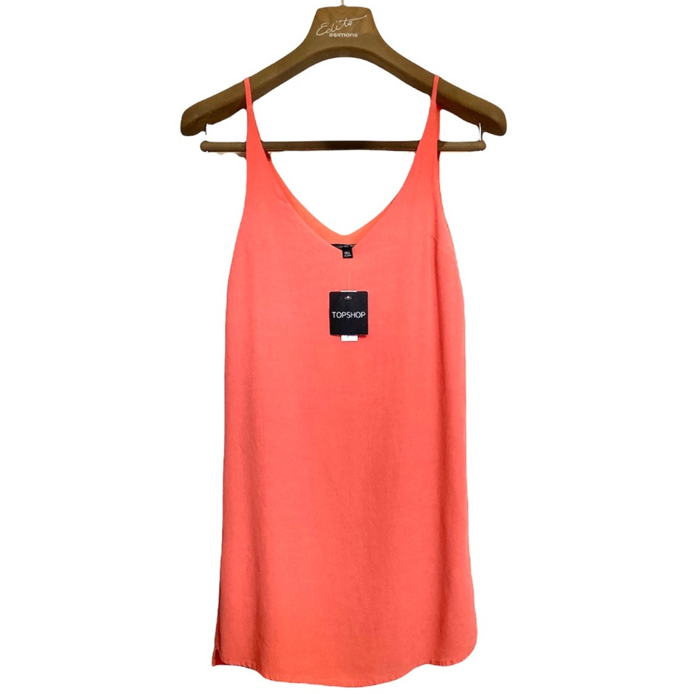 🍑SZ 2•NWT•TOPSHOP•CORAL MINI DRESS🍑